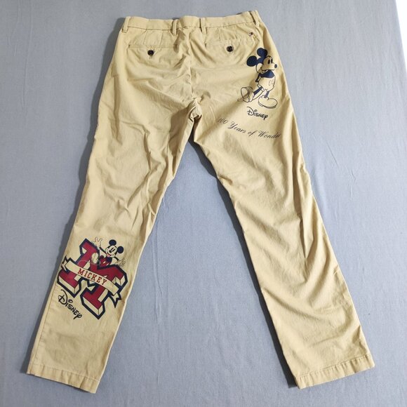 Disney X Tommy Hilfiger chino pants men's size 30/30 Tan Celebrate Mickey Mouse - Picture 3 of 16